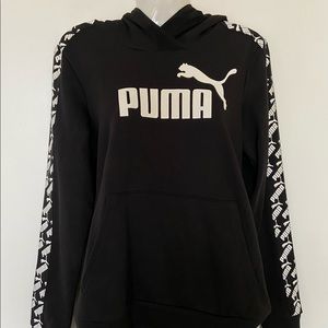 NEW Puma Black Logo Hoodie